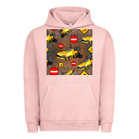 Pigment Salmon asphalt paver seamless pattern Urban Hoodie - BundleAndBundleShop
