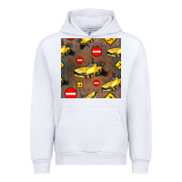 White asphalt paver seamless pattern Urban Hoodie - BundleAndBundleShop