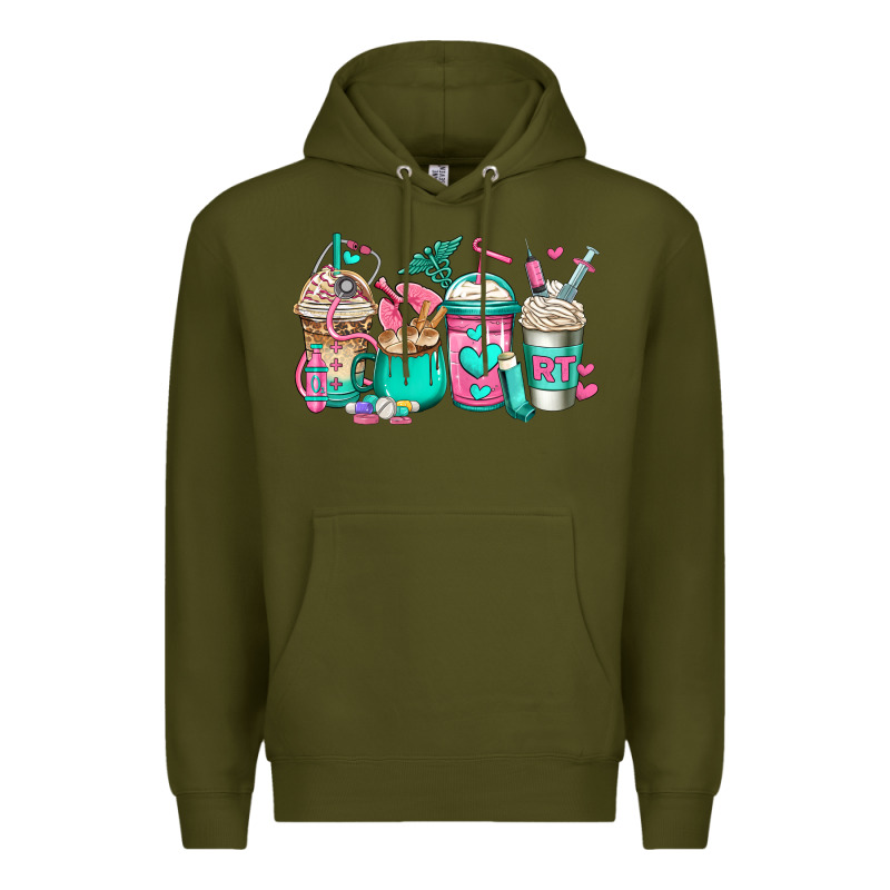 Rt Respiratory Therapist Coffee Cups Premium Hoodie by Jasminsmagicworld | Teevron