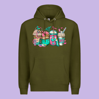 Rt Respiratory Therapist Coffee Cups Premium Hoodie Designed By Jasminsmagicworld