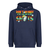 Navy dont worry ive had both my shots Heavyweight Hoodie - texasbilliewilder