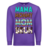 Purple mama mommy mom bruh Premium Sweatshirt - texasbilliewilder