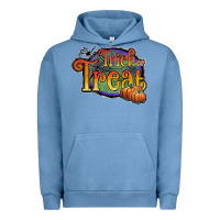 Pigment Pebble Blue trick or treat black Urban Hoodie - JahusDesignShop