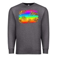Charcoal Heather pride flag Premium Sweatshirt - Zillion Design Studio