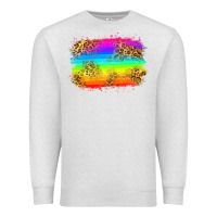 Oatmeal Heather pride flag Premium Sweatshirt - Zillion Design Studio