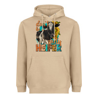 Mushroom dont be a salty heifer with sunflowers Heavyweight Hoodie - texasbilliewilder