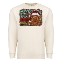 Sandshell merry Christmas highland cow Premium Sweatshirt - RanaPortraitStore