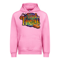 Fuchsia Pink trick or treat white Urban Hoodie - JahusDesignShop
