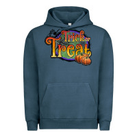 Pigment Midnight Navy trick or treat white Urban Hoodie - JahusDesignShop