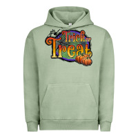 Pigment Oil Green trick or treat white Urban Hoodie - JahusDesignShop
