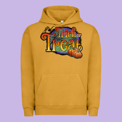 Trick Or Treat White Urban Hoodie Designed By Jahusdesignshop