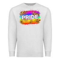 Oatmeal Heather pride flag Premium Sweatshirt - Zillion Design Studio