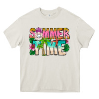 Cream Summer Time Heavy Core Tee - CowhideDigitalArt