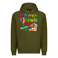 Army Green last day of fourth grade Premium Hoodie - Artiststas