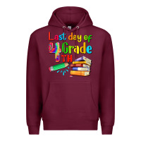 Burgundy last day of fourth grade Premium Hoodie - Artiststas