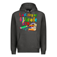 Charcoal Heather last day of fourth grade Premium Hoodie - Artiststas