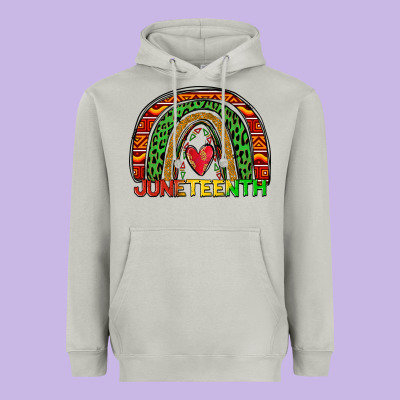 Juneteenth Rainbow Heavyweight Hoodie Designed By Zillion Design Studio