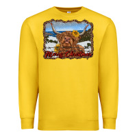Lemon merry christmas highland cow with farm Premium Sweatshirt - RanaPortraitStore
