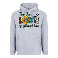 Heather Grey for the love of sunshine Heavyweight Hoodie - texasbilliewilder