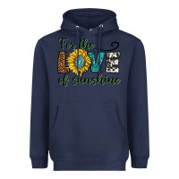 Navy for the love of sunshine Heavyweight Hoodie - texasbilliewilder