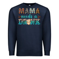 Navy mama needs a drink Premium Sweatshirt - texasbilliewilder