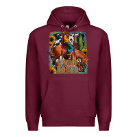 Burgundy cowboy rodeo Premium Hoodie - JahusDesignShop