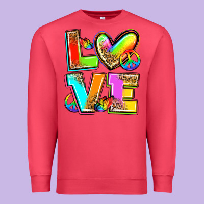 Love Pride Premium Sweatshirt Designed By Zillion Design Studio