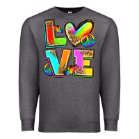 Charcoal Heather love pride Premium Sweatshirt - Zillion Design Studio