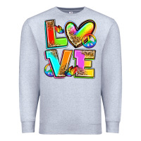 Heather Grey love pride Premium Sweatshirt - Zillion Design Studio