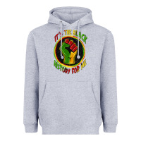 Heather Grey it's the black history for me Heavyweight Hoodie - Zillion Design Studio
