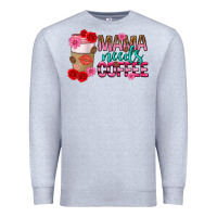 Heather Grey mama needs coffee mothers day Premium Sweatshirt - texasbilliewilder