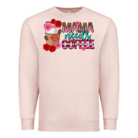 Pale Pink mama needs coffee mothers day Premium Sweatshirt - texasbilliewilder