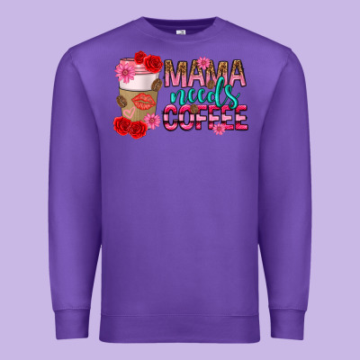 Mama Needs Coffee Mothers Day Premium Sweatshirt Designed By Texasbilliewilder