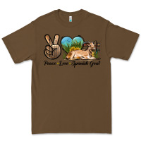 Cacao Peace Love Spanish Goat Premium Tee - LillyAllenDesigns