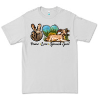 Dove Grey Peace Love Spanish Goat Premium Tee - LillyAllenDesigns