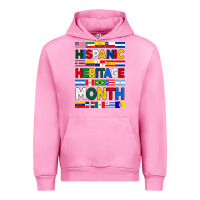 Fuchsia Pink hispanic haritage month flags Urban Hoodie - BundleAndBundleShop
