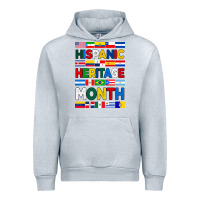 Heather Grey hispanic haritage month flags Urban Hoodie - BundleAndBundleShop