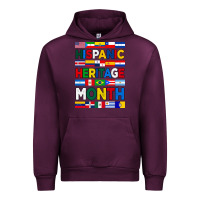 Mauve Wine hispanic haritage month flags Urban Hoodie - BundleAndBundleShop