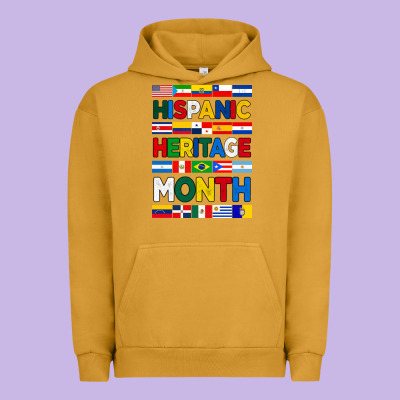 Hispanic Haritage Month Flags Urban Hoodie Designed By Bundleandbundleshop