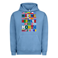 Pigment Pebble Blue hispanic haritage month flags Urban Hoodie - BundleAndBundleShop