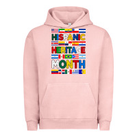 Pigment Salmon hispanic haritage month flags Urban Hoodie - BundleAndBundleShop