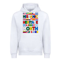 White hispanic haritage month flags Urban Hoodie - BundleAndBundleShop