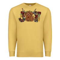 Antique Gold joy highland cow Premium Sweatshirt - RanaPortraitStore