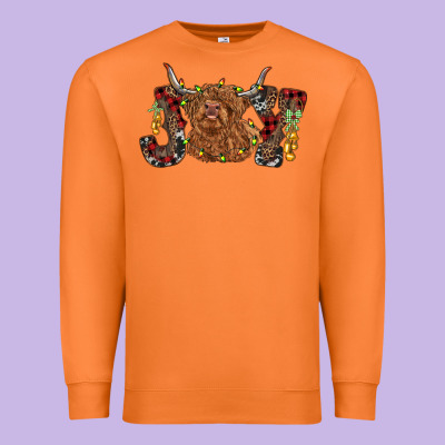 Joy Highland Cow Premium Sweatshirt Designed By Ranaportraitstore