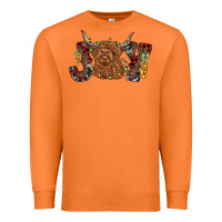 Carrot joy highland cow Premium Sweatshirt - RanaPortraitStore