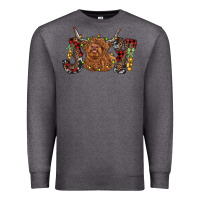 Charcoal Heather joy highland cow Premium Sweatshirt - RanaPortraitStore