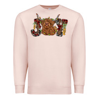 Pale Pink joy highland cow Premium Sweatshirt - RanaPortraitStore