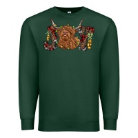 Sports Green joy highland cow Premium Sweatshirt - RanaPortraitStore