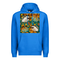 True Royal hedgehog and pumpkins seamless pattern Premium Hoodie - BundleAndBundleShop