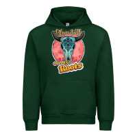 Forest Green blame it all on my roots bull skull black Urban Hoodie - JahusDesignShop